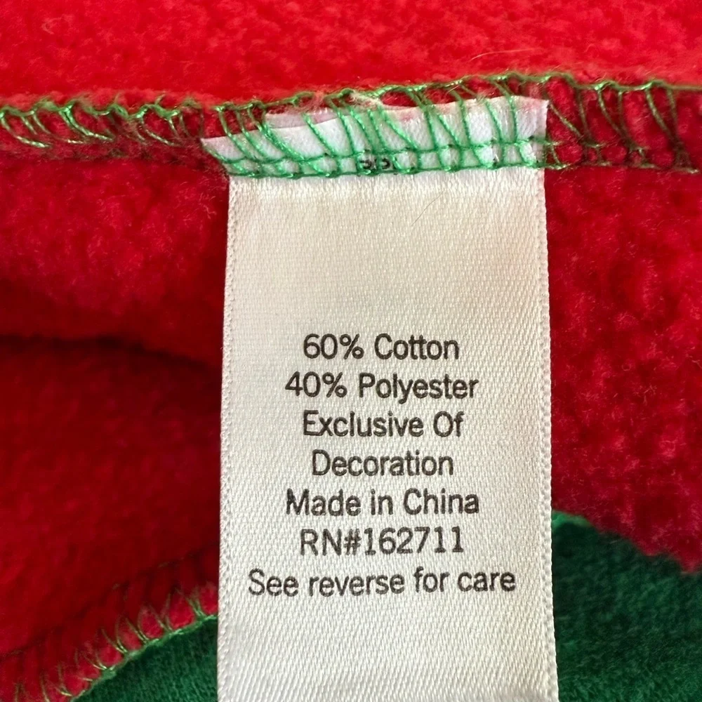 Holiday Festive Red and Green Reindeer Ugly Sweatshirt